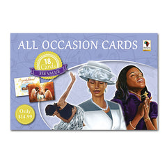 African American Expression All Occasion Assortment  Black American 18 cards per box
