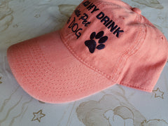 Hold my Drink Dog Mom Cap I gotta pet this dog |  Custom  Women's Cap Embroidery Hat Baseball