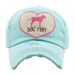 Women Dog Mom Dog Figure Factory Distressed Vintage Baseball Cap Hat Adjustable