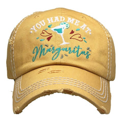 Women You Had at Margarita | Factory Distressed Vintage  Women's Cap Patch-Embroidery Hat Baseball | Margarita Drink Lover