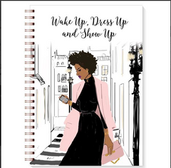 Stationery Writing Book Black Bible Wake up Show up Writing Journal Woman - NoveltyGal