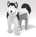 3D Black White Siberian Husky Wooden Home Decor Flowerpot Durable and Cute Planter Garden Flowerpot