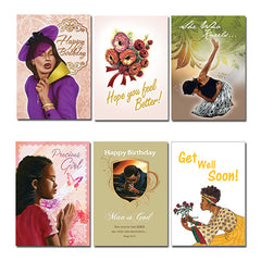 African American Expression All Occasion Assortment  Black American 18 cards per box