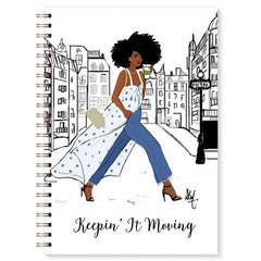 Stationery Writing Book Black Bible Keep it Moving Writing Journal Woman - NoveltyGal