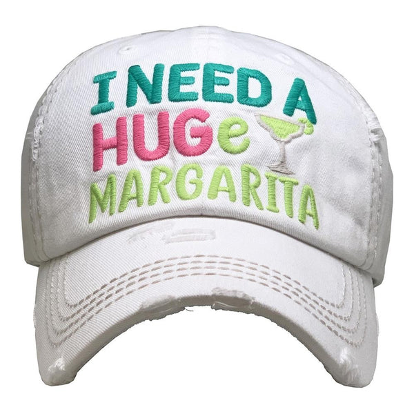 Baseball Cap Adjustable I Need a Huge Margarita Sunny Beach Cap Hat Womens Lady Distressed Vintage Look