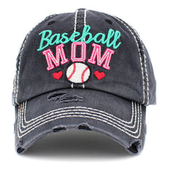 Baseball Mom Factory Distressed Vintage Women's Cap Hat Baseball Cap Softball Sport