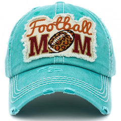 Football Mom Sports HS Collegiate NFL Baseball  Distressed Vintage Look Cap Hat Vintage