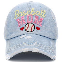 Baseball Mom Factory Distressed Vintage Women's Cap Hat Baseball Cap Softball Sport