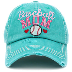 Baseball Mom Factory Distressed Vintage Women's Cap Hat Baseball Cap Softball Sport