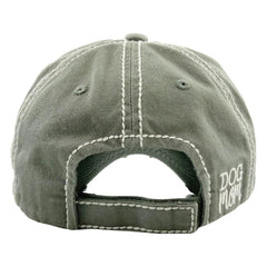DOG MOM | Factory Distressed Vintage  Women's Cap Patch-Embroidery Hat Baseball