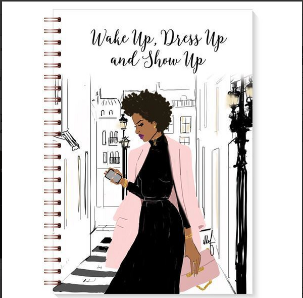 Stationery Writing Book Black Bible Wake up Show up Writing Journal Woman - NoveltyGal