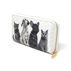 Women Pet Dog  & Cat wallet credit card holder with Dalmatian dog paw print detail Pet Lovers